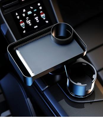 China Universal CUSTOMIZED LOGO Vehicle Mounted Slip Proof 3 in 1 Car Cup Holder Increased Adapter Tray Coffee Cup Holder Tray Car Cup Holder for sale