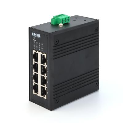 China DIN-Schienen-Einstellungs-Industrie-Ethernet-Schalter 8Port IP40 mit Dual Row-Port zu verkaufen