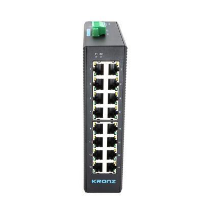 China RJ45 Industrial Ethernet-switches 16 poorten Onbeheerde netwerk-switches Te koop