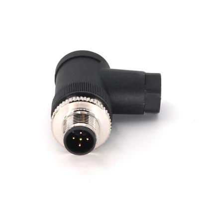 China Conector M12 circular en ángulo de 5 pines IP67 macho en venta