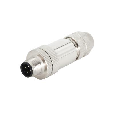 China Gold Plated M12 Connector 4 Pin IP67 For Signal And Power Connections for sale