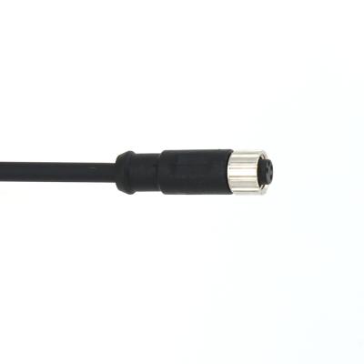 China 8Pin M8 Connectors Pre Assembled Cable With Straight Female 30V A Code PVC Black for sale