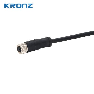 China M8 Connector met 4 m kabel Vrouwelijke 3-pin IEC 61076-2-104 Pre-draadbare connector Te koop