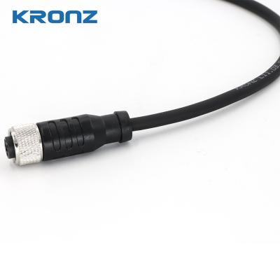 China M12 Vrouwelijke connector IP67 3-pin 2 meter vooraf gemonteerde kabel PVC sensor connector Te koop