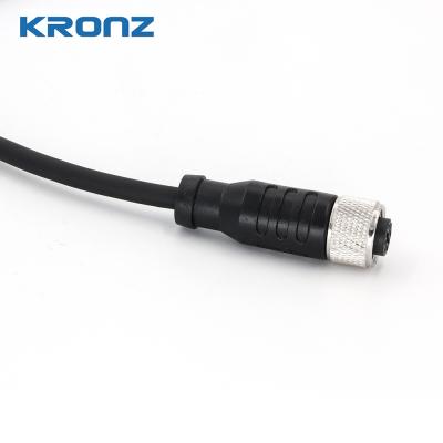 China Conector industrial M12 Cable personalizado de 3 pines Conector de cable KRONZ femenino en venta