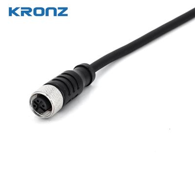 China M12 Circular Connector with PVC Cable Sensor Connector 4 Pin Female Connectors for sale