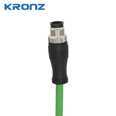 China Conector de cable Lan M12 a M12 Conectores circulares de cable IE masculino 60V de 4 pines M12 en venta