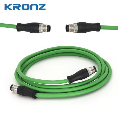 China Conector de cable M12 Lan para Ethernet/IP Dual Shield 4 x 2 x 24AWG OD verde amarillento = 8.0 en venta