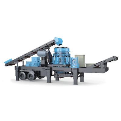 China Simple Operation Portable Cone Crushing Plant PP Series with Belt Conveyor for sale