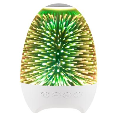 China Radio 2020 New Portable Wireless Mini Speaker With FM Radio Christmas Gift 3D LED Lamp for sale