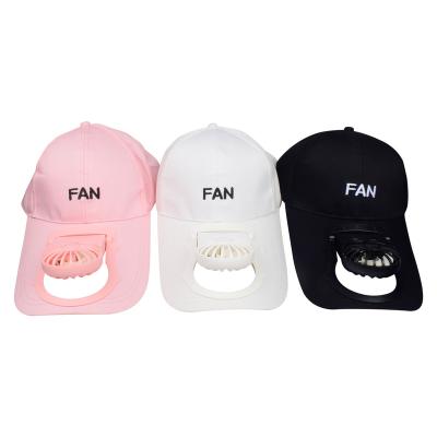 China New Mini USB Fan Rechargeable Hands Free Hat COMMON Travel Sports Baseball Hat Outdoor Promotion Gift for sale