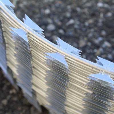 China Can Guard Against Theft Razor Wire BTO-22 Barrier Hot Sale Factory Galvanized Blade Barbed Wire Barrier Prevent Climbing Stitching Cage for sale