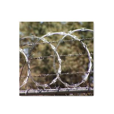 China China Factory CBT-65 Concertina Razor Flat Wire Protective Construction for sale