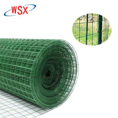 China Green Construction Wire Mesh PVC Coated Welded Wire Mesh Fence Green Wire Mesh Fence PVC Coated Wire Mesh for sale