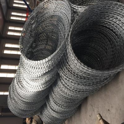 China BT-22 China Factory Quick Triple System Wire Razor Wire Deployment Barrier Wire Accordion Border Control for sale