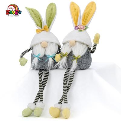 China CLOTH Plush Toy Summer Gnomes Easter Bunny Decoration Gift with Long Ears for Easter Modern Home Decoraion for sale