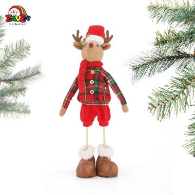 China Cute Stuffed Reindeer With Pointed Hat 16 In Christmas Standing Deer Ornament Home Office Interior Picks for sale