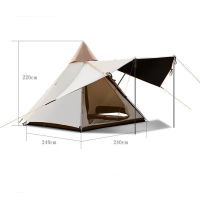 China Trigon/V-Type Ground Automatic Nail 3-4 Person Family Camping Double Layer Clamping Camper Equipment Outdoor Camping Tents Outdoor Tents for sale