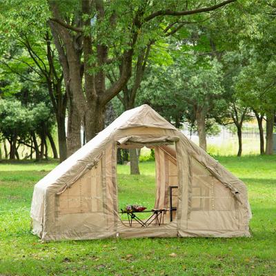 China Trigon/V-type ground large outdoor quick open trade show tent outdoor automatic roof camping glamping equipment inflatable tents for sale