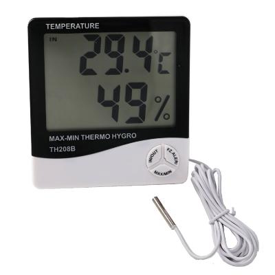 China ABS 3 in 1 LCD Display Digital Thermometer Hygrometer Humidity Meter Indoor Outdoor Multi Thermometer for sale