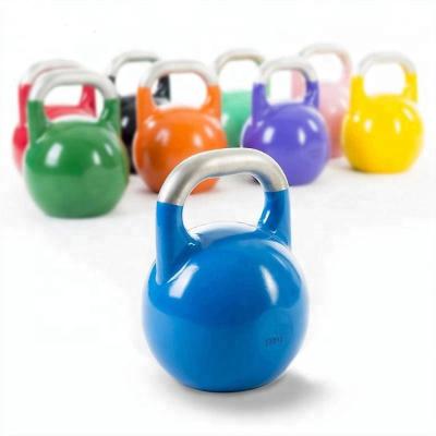 China Wholesale Sporting Goods Custom Logo Color Cast Iron Weight China Gym Kettlebell Commercial Use For Competition for sale