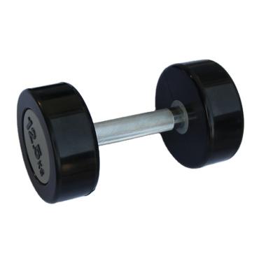 China Dumbbell Rubber Covered Dumbbell Weighs Set Gym Fitness Custom PU Round Dumbbell for sale