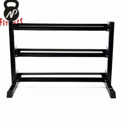 China Durable Dumbbell Storage Rack Three Tiers Dumbbell Rack Shelf for sale