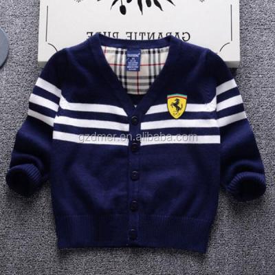 China 2016 latest cute Anti-wrinkle cardigan style boys sweater design for sale