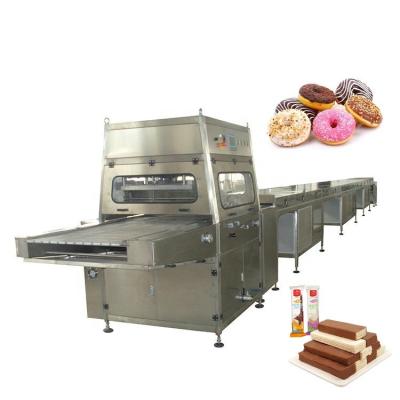 China Flour Mill China Factory Small Cookie Chocolate Enrobing Dip Coating Machine Enrober For Donut for sale