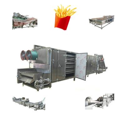 China Full Automatic Industrial Frozen French Fries Production Line Snack Factory Potato Chips Making Machine for sale