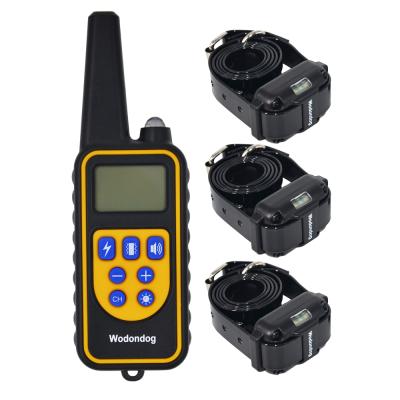 China Wodondog L880-3 Viable Dog Collars Three Type Waterproof Rechargeable Electronic Dog Training Collar for sale