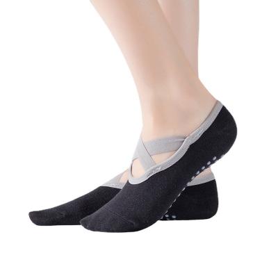 China 2022 breathable new style cotton dance barre ballet skid grip bangs custom made anti slip yoga pilates socks for sale