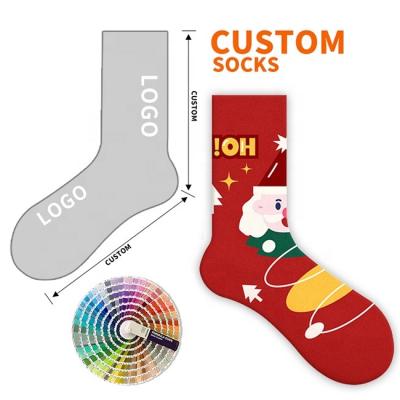 China 2022 New Style Breathable Unisex Christmas Socks Stocking Novelty Festival Gifts Christmas Gifts Custom Socks for sale