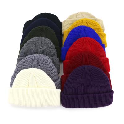 China JOINT custom logo embroidery knitted warm wholesale designer beanies winter beanie ski hat unisex fisherman beanies for women men for sale