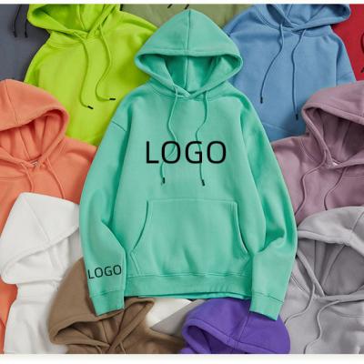 China OEM Hoodies Autumn/winter 330g solid color thickening velvet 42% cotton 26 color oversize hooded sweater customization for sale