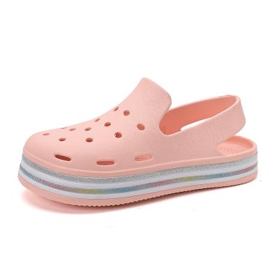 China Summer Outdoor Garden Slippers Sandals Women Diy Diamond Platform Clogs Ladies Slippers for sale