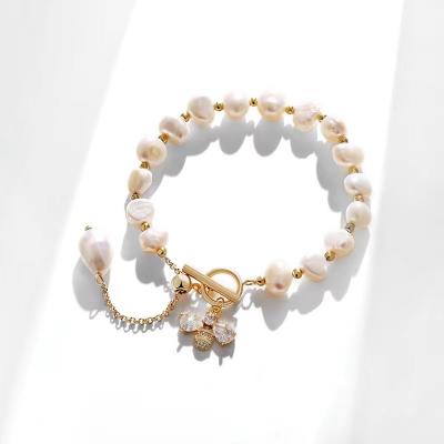 China Elegant baroque freshwater bee bee pearl OT jewelry lady's pendant bottom bracelet environment friendly button lead free for sale