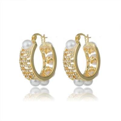 China Environmentally friendly personality gilt letters circle luxurious lead-free chunky earrings for women brand earring for sale