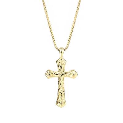 China Environmentally Friendly Lead Free Handmade Women's Religious Neutral Vintage The Three-Dimensional 925 Sterling Silver Cross Necklace for sale