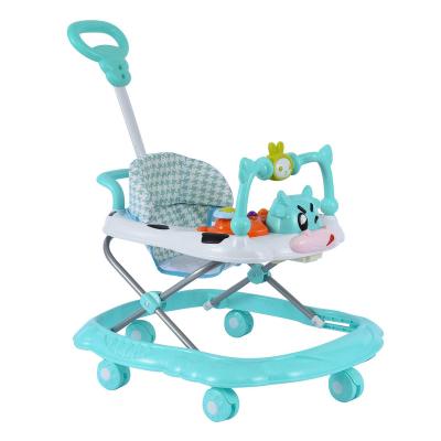 China Walker With Push Baby Walker Tricycle Doll Car Sit To Stand With Music Smart Fantasy Cute Cartoon 3 In 1 Sight Packing Pink Blue Green Wheel for sale