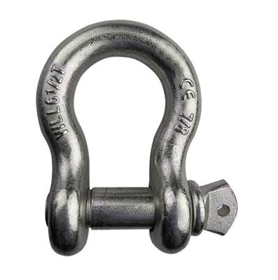 China Heavy Industry Professional Supply Alloy Steel Forged Galvanized Shackles Bow Unloader for sale