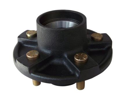 China Trailer Truck Etc Round Solid 4 5 6 Trailer Hub Square 8 Stud Small Stub Axle Trailer Wheel Hub for sale