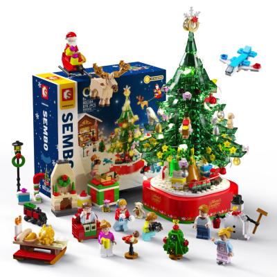 China Building Toy Educational Toys Diy Music Building Block Christmas Tree Toys Christmas Gift Building Music for sale