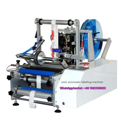 China Semi Automatic Conical Food Cup Labeling Machine With 360 Degree Rotation Labeling for sale