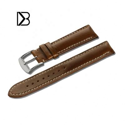 China 20/22/24 Mm Italian Vintage Handmade Leather Men's Genuine Leather Watch Band Strap For Apple&Samsung Watch for sale