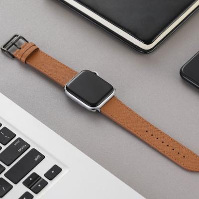 China Leather BOX-W Compatible with Apple Watch Band 38mm 40mm 42mm Leather Watch Band 44mm for Iwatch Series 1 2 3 4 5 6 for sale