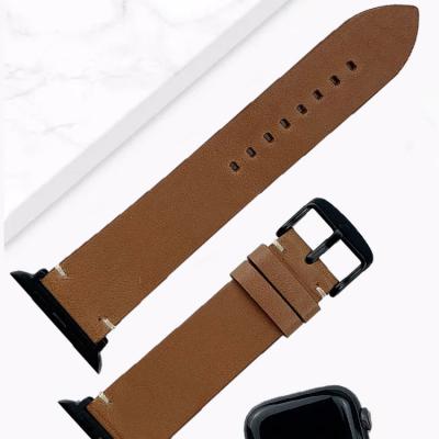 China Leather Support Custom Design Comfortable Leather Watch Band For Apple Watch Band for sale