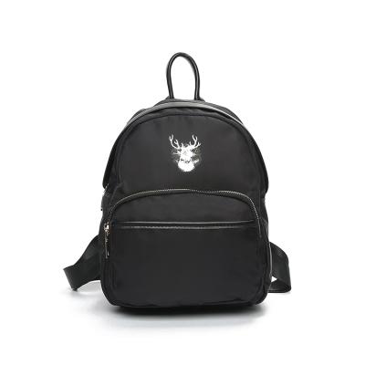 China Black Fashion Waterproof Custom LOGO Ladies School Bag Travel Backpack Waterproof Hot Selling Teenage School Bags for sale