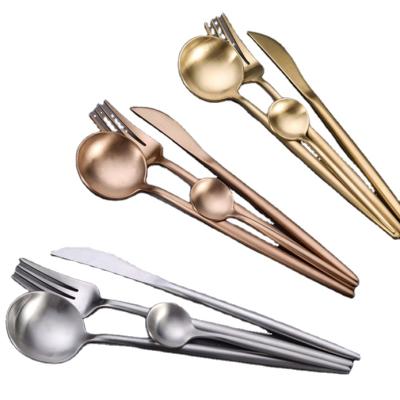 China Sustainable High Quality Metal Material Cutlery Spoon Knife And Fork Sets Stainless Steel Flatware Set for sale