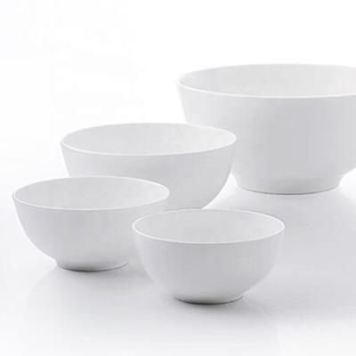 China Bone China Viable Pure White Bowl For Hotel Simple Household Ceramic Bowl And Rice Bowl Ggift Customization for sale